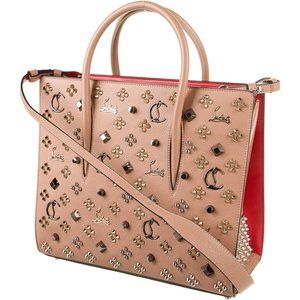 Christian Louboutin Beige Tote with Stud Accents